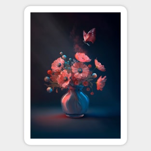 Beautiful flowers in a vase Sticker